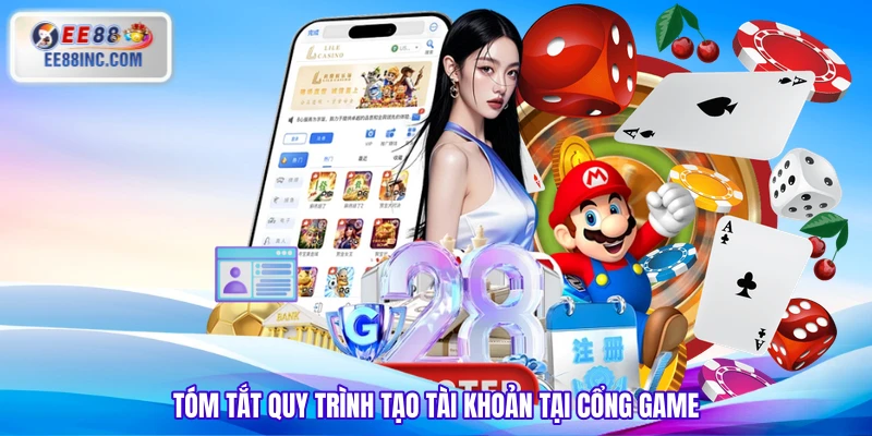 Tóm tắt quy trình tạo tài khoản tại cổng game